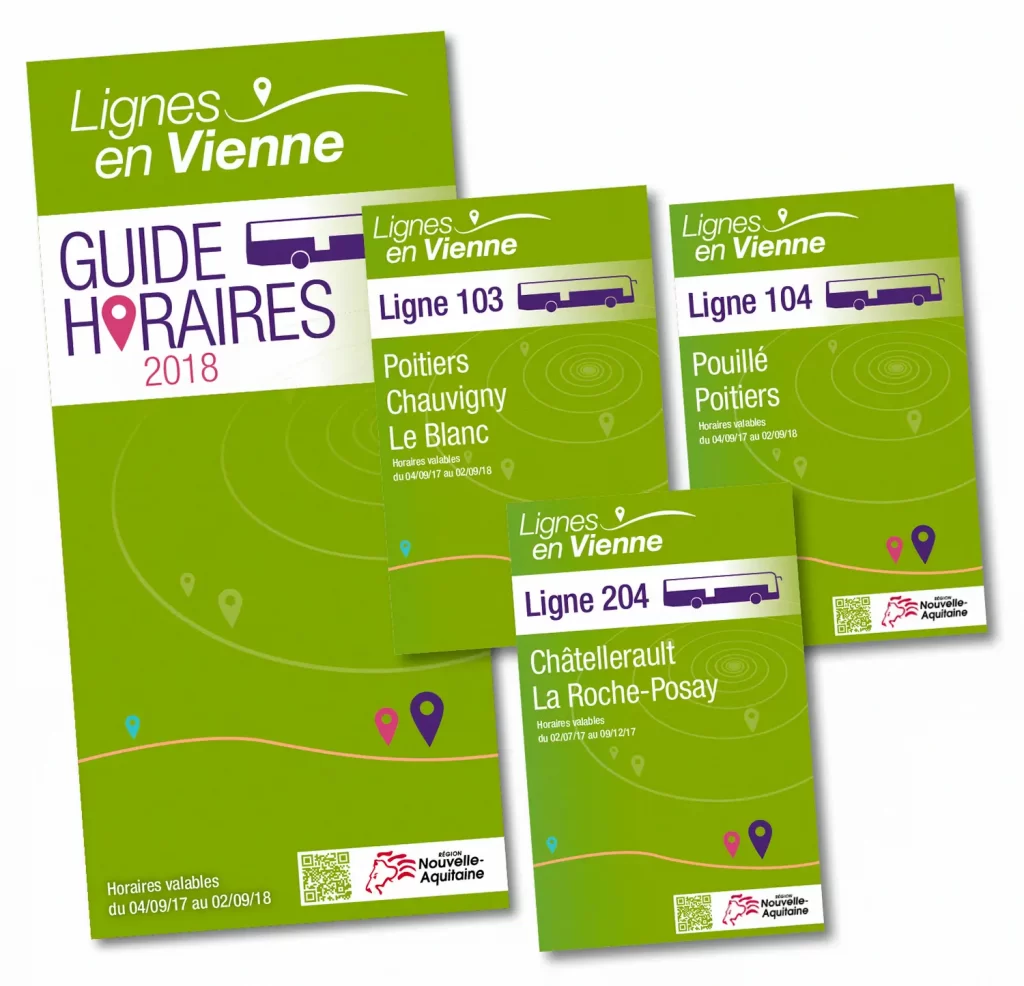 Agence communication Aliénor Consultants Lignes en Vienne guides horaires bus