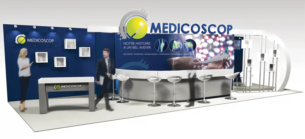 Agence communication Aliénor Consultants Medicoscop stand