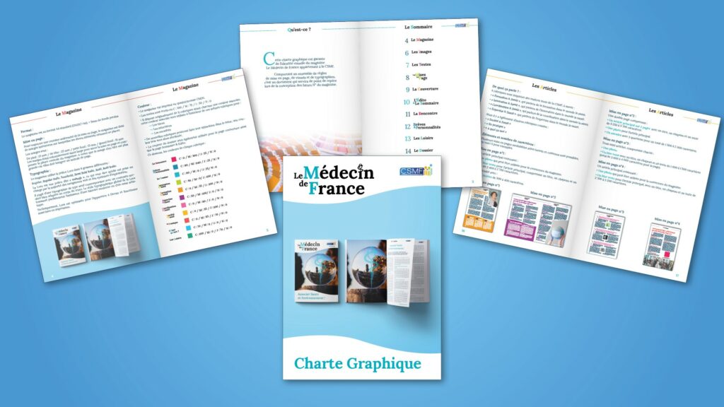 Agence communication Aliénor Consultants Médecin de France charte graphique nouvelle maquette