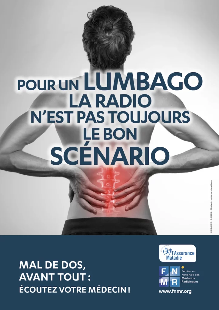 Agence communication Aliénor Consultants FNMR affiche lumbago radiolgie