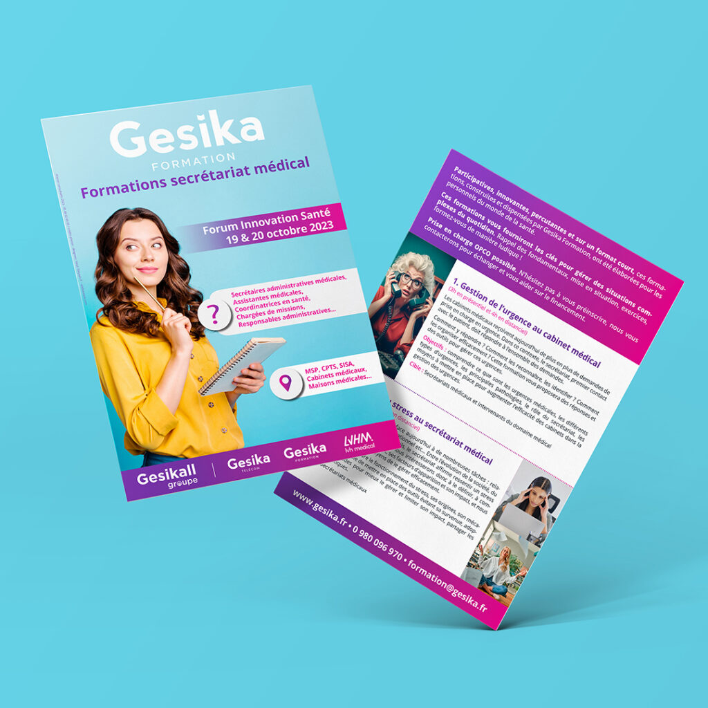 Agence communication Aliénor Consultants Gesika Formation flyer